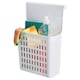 image 1 of GEEZY Over Door Hanging Storage Organizer Basket for Kitchen Bathroom Pantry Cupboard