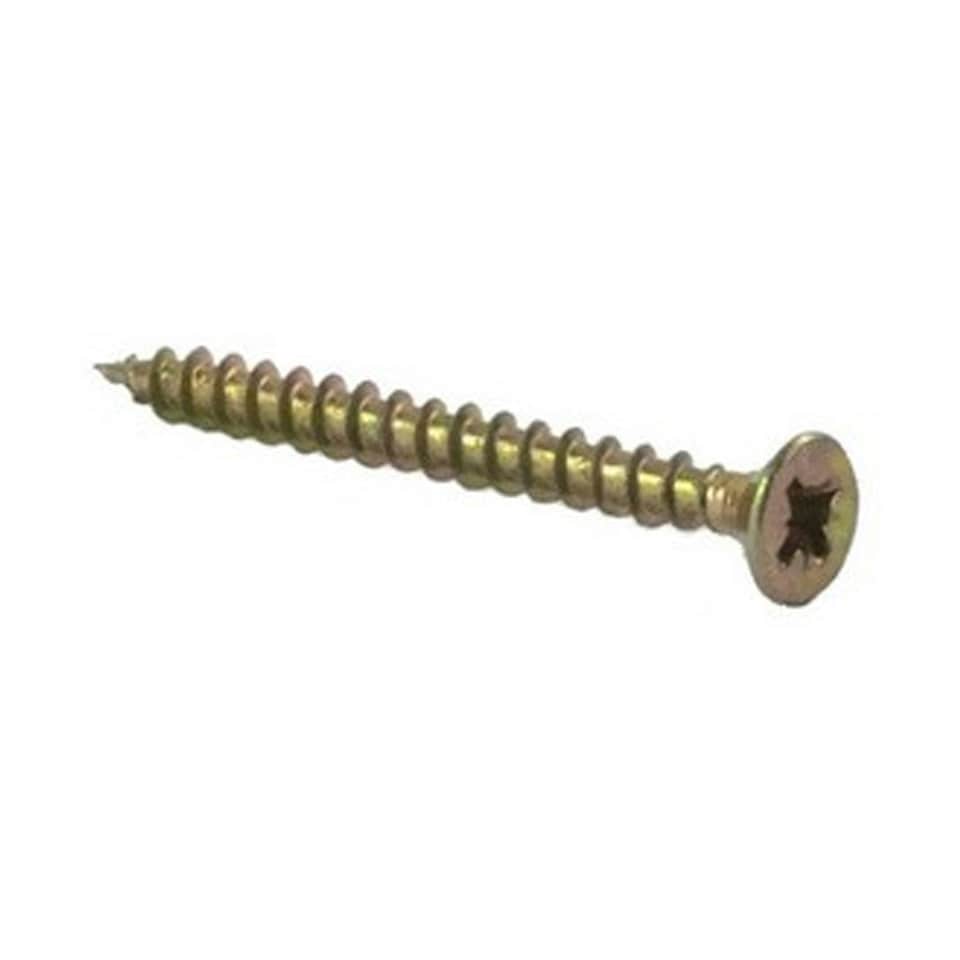 Picardy Multi Purpose Screw (Box of 200) - Yellow - 4 x 25mm