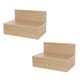image 1 of Pair of Kelly Wall-Mounted Bedside Cabinets with Drawer - Modern Floating Bedside Tables | Brown | Oak Effect | One Size | 2