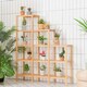 image 4 of COSTWAY 5-Tier Plant Holder Stand Shelf Storage Organizer Brown