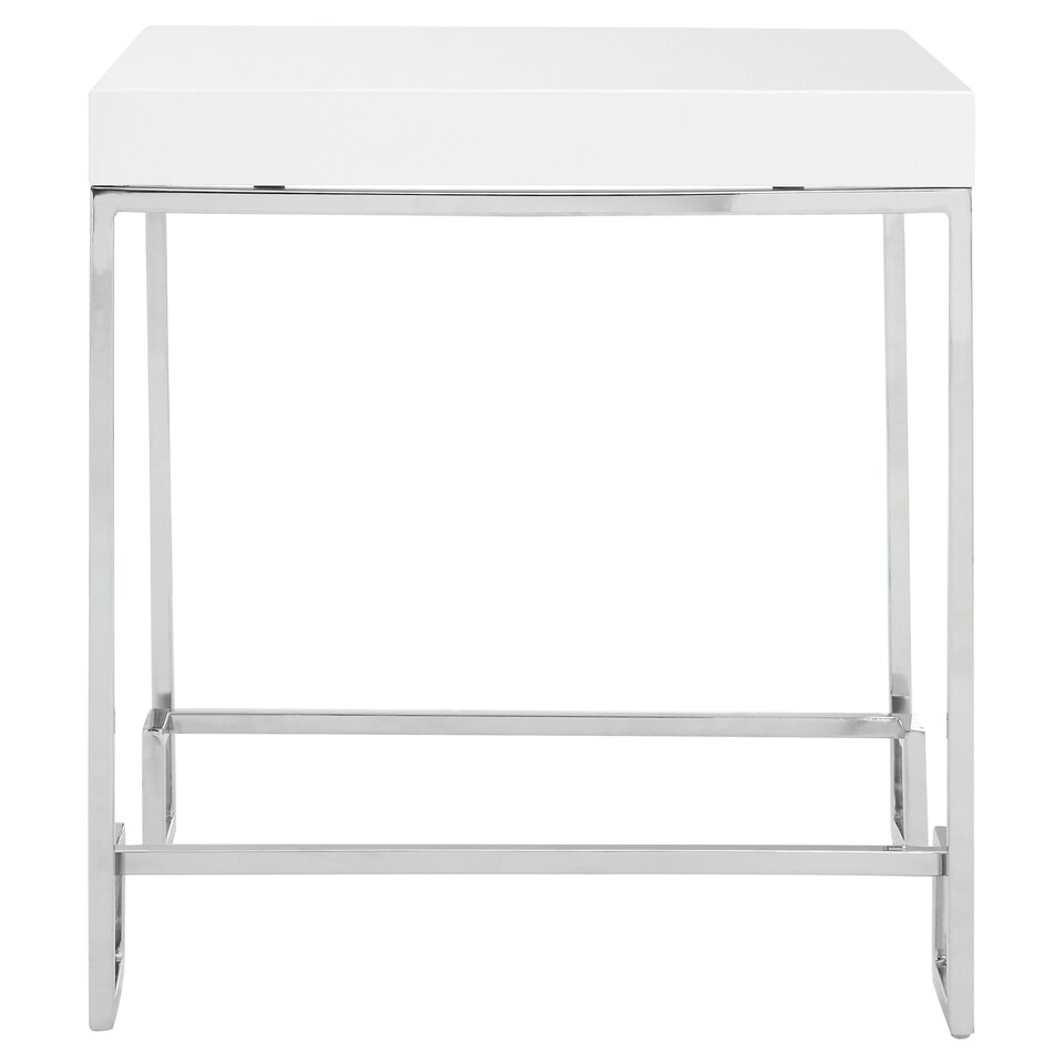 image 1 of Interiors by Premier Allure Chrome Angled Legs End Table
