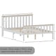image 3 of Vida Designs Milan 4ft6 Double Bed Wood Frame, High Foot End, White & Pine, 135 x 190cm