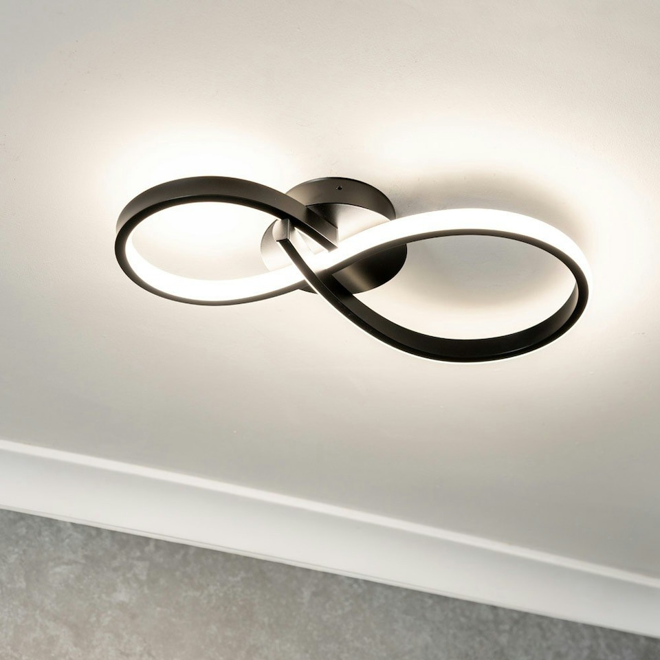image 1 of ValueLights Infinity Black Swirl Integrated LED Wall Light