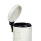 image 4 of Charles Bentley 3L Cream Steel Waste Rubbish Kitchen Bathroom Mini Pedal Bin