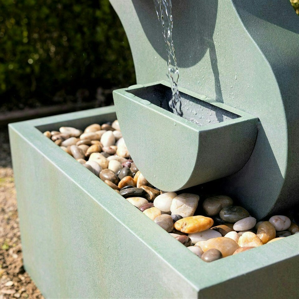 image 1 of Primrose Monsanto 5 Tiered Cascading Zinc Water Feature Grey 122cm