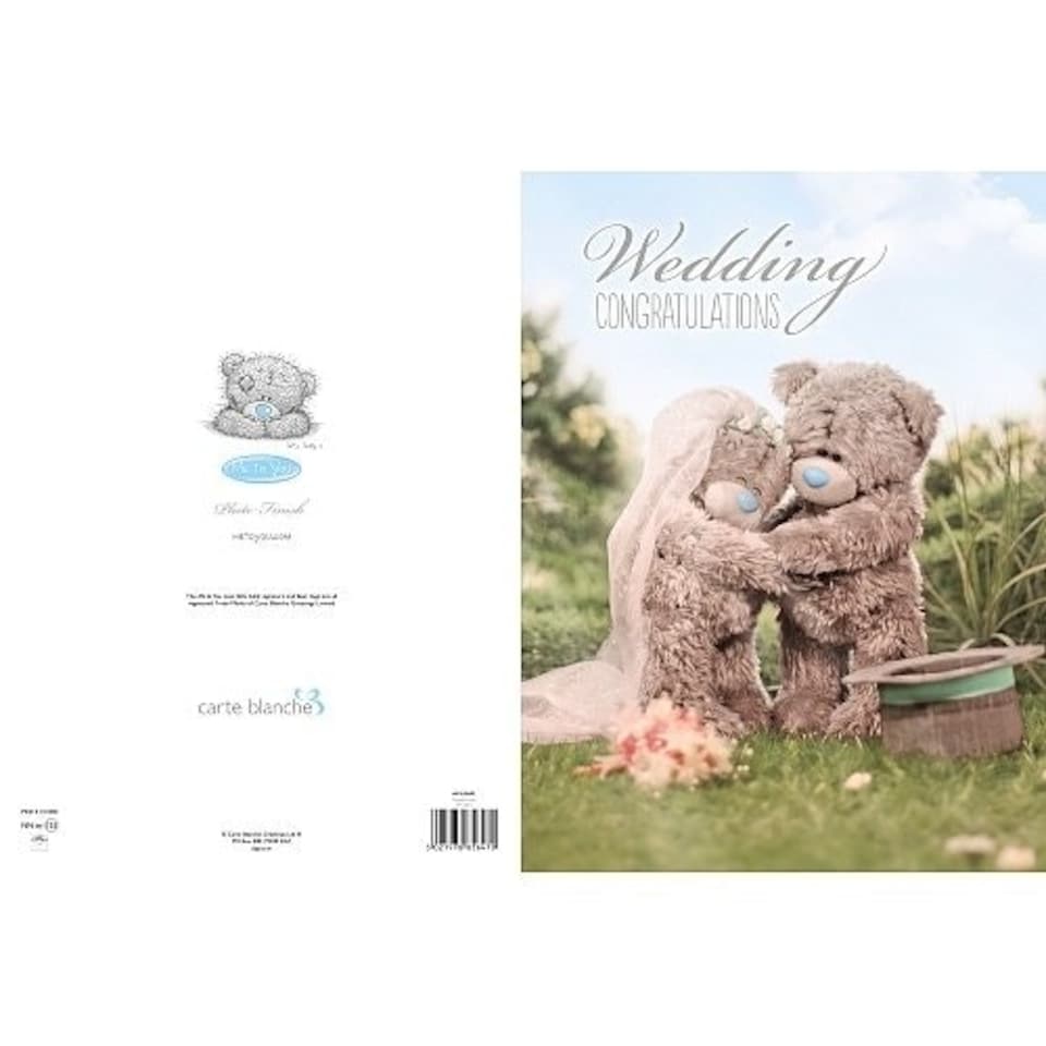 image 1 of Wedding Congratulations Large Me to You Bear Card