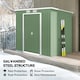 image 8 of Outsunny 7 x 4ft Metal Garden Storage Shed w/ Double Door Green