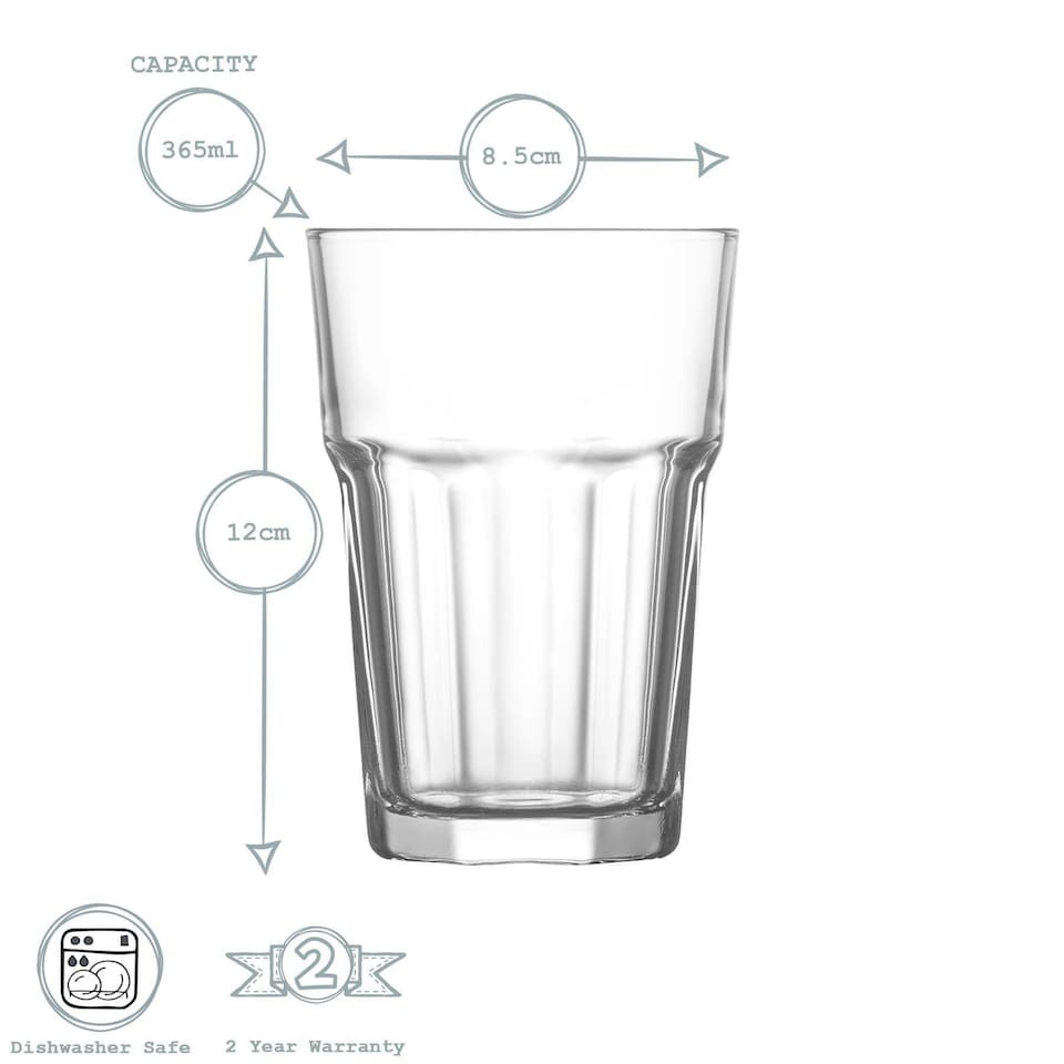 image 1 of LAV Aras Highball Glasses - 365ml - Clear - Pack of 6 Clear