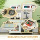 image 3 of AIYAPLAY Play Kitchen, Large Kids Pretend Role Play Kitchen with Light & Sound Stove, Oven, Microwave, Sink, Cooking Accessories, Gift for Boys and Girls Ages 3+