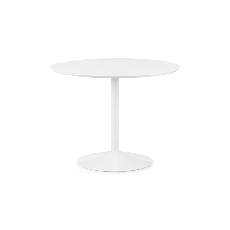 image 1 of Blanco Round White Pedestal Table