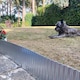 image 3 of Galvanised Metal Corrugated Garden Lawn Edging (5m x 16.5cm) - 12 Rolls