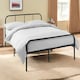 image 1 of Double Size Bed Frame Metal Rounded Headboard Easy Assembly Bed Base Storage