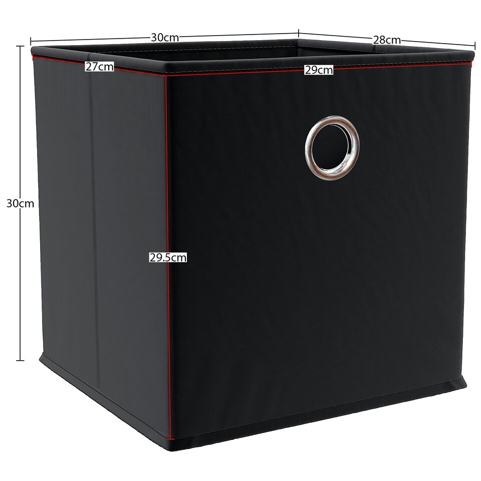 image 1 of Vida Designs Durham Cube Storage Basket, Black - (Set of 3)