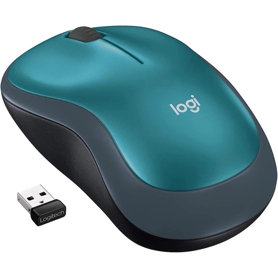 image 1 of Logitech M185 Wireless Mouse with USB Receiver - Blue