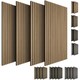 image 8 of Acoustic Wall Panels with Wood Veneer Slats, Thick Felt and Easy to Install | Grey | oak gray | 120 x 60 x 120 cm | 4