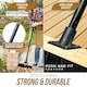 image 5 of Stiff PVC 10" Outdoor Yard Broom Heavy Duty Garden Brush with Black Metal Handle