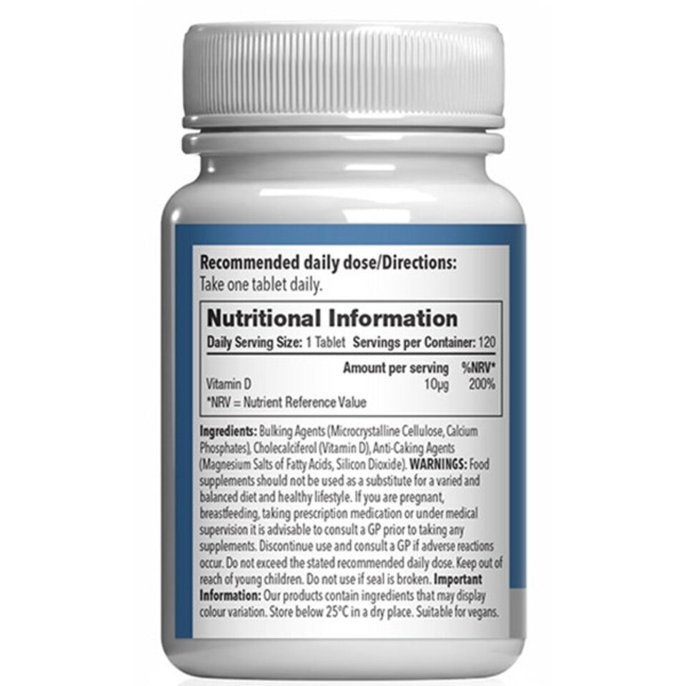 image 1 of Vegan Vitamin D3 400iu - 120 Tablets