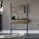 image 5 of Vida Designs Brooklyn 1 Drawer Dressing Table With Mirror - Dark Wood