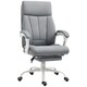 image 1 of Vinsetto Fabric Office Chair for Home with Arm, Foot Rest, Wheels, Grey