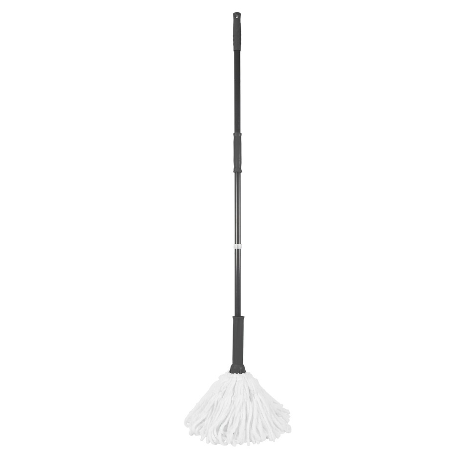 image 1 of JVL Super-Absorbent Easy Twist Microfibre Floor Mop, Grey