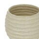 image 2 of Pallida Ridged Pot Vase - Ceramic - L27 x W27 x H23 cm - White White