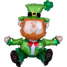 Sitting Leprechaun Air Fill St. Patrick's Day Foil Balloon 55cm / 22 in