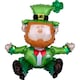 image 1 of Sitting Leprechaun Air Fill St. Patrick's Day Foil Balloon 55cm / 22 in