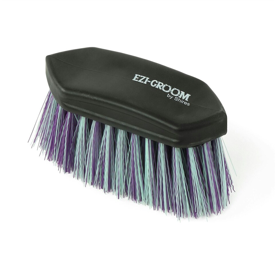 image 1 of Shires Ezi Groom Shape Up Dandy Brush Small Blue | Colour: Blue/Yellow
Size: One Size