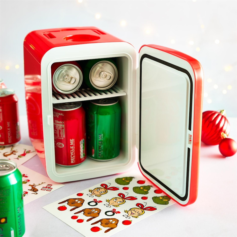 image 1 of The Grinch Mini Fridge 4L With Cooling And Warming Modes Red