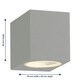 image 5 of Set of 2 Falmouth - Grey Downwards Outdoor IP44 Wall Lights Grey | Clear