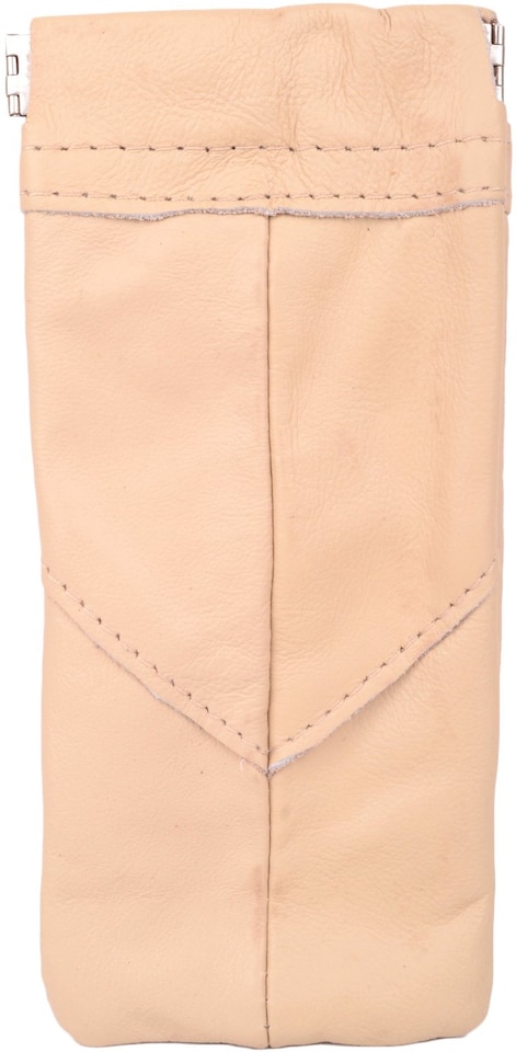 image 1 of Lorenz Genuine Soft Leather Glasses / Spectacles Case | Cream | Beige