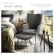 image 3 of Armchair Hygge - padded, armrests and ergonomic backrest, 150 kg load capacity | Grey | Wide cord anthracite/black | One Size | 1