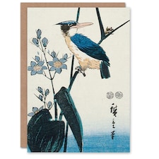 Utagawa Hiroshige Art Card Kingfisher And Water Plantain