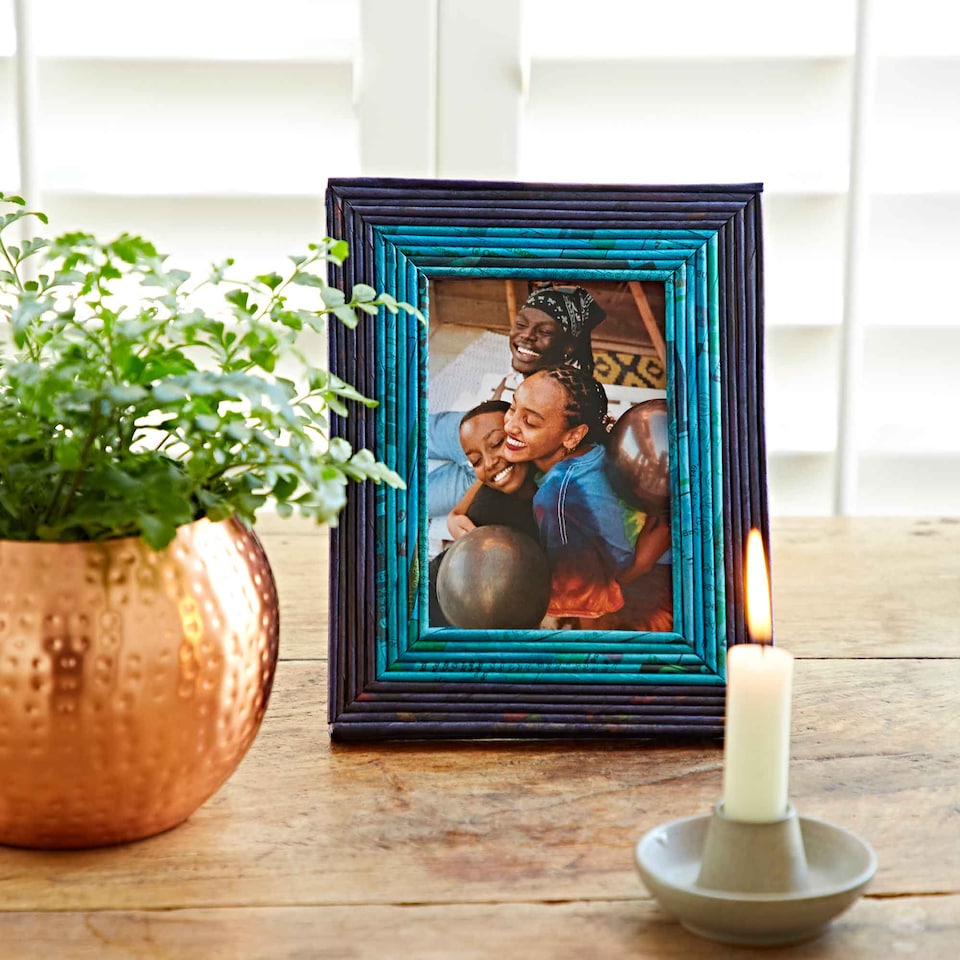 Recycled Newspaper Photo Frame