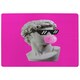image 1 of Plaster statue,  David's head in pixel glasses (Rug) Pink | S