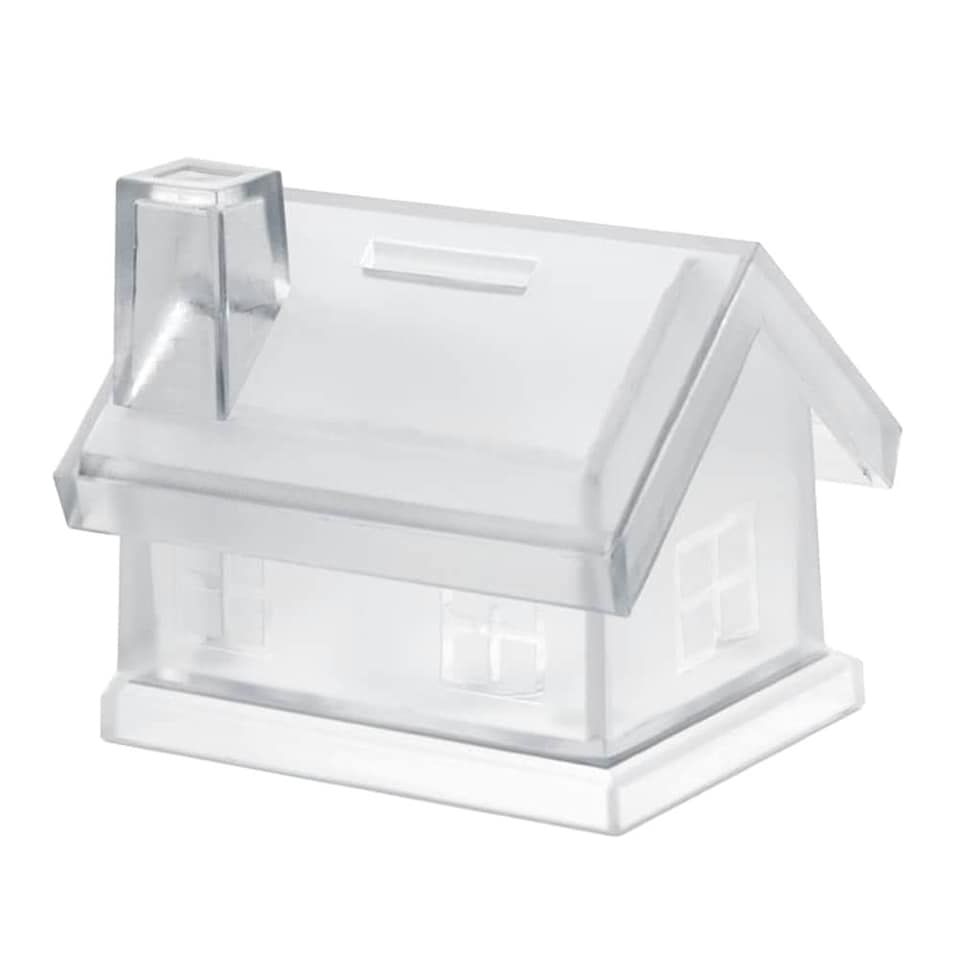 image 1 of MidOcean Mybank House Plastic Money Box - Transparent - One Size