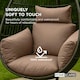 image 3 of Homescapes Luxury Waterproof Egg Chair Cushion With Headrest - Beige