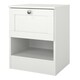 image 3 of Brande Nightstand with1 Frame Drawer in White White