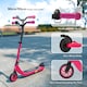 image 5 of HOMCOM Kids Electric Scooter, Electric Scooters for Kids Ages 6-10, 8 KM H 6 KM Lightweight E-Scooter, Adjustable Height, Rear Brake | Pink | Pink | 76cm x 53cm x 95cm