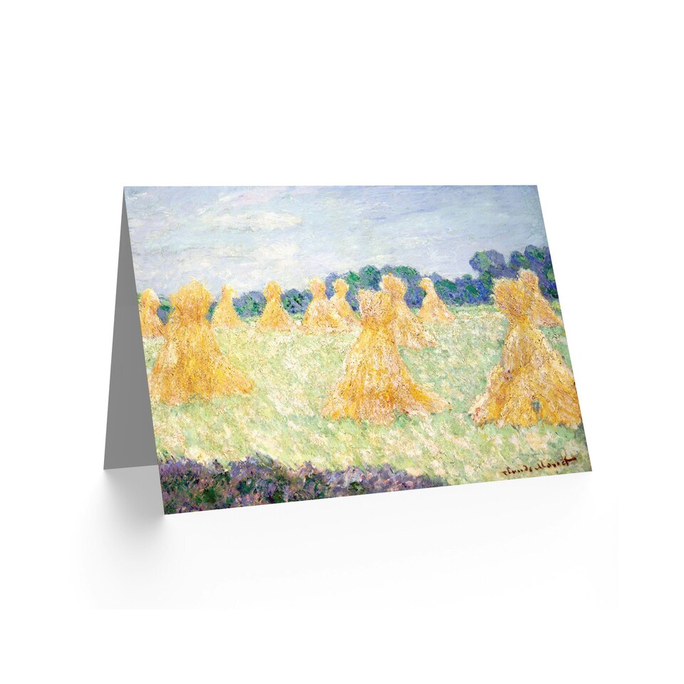 image 1 of Claude Monet Young Ladies Giverny Sun Effect Art Card