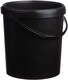 image 2 of 10 x Strong Heavy Duty 10L Black Multi-Purpose Plastic Storage Buckets With Lid & Handle