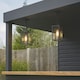 image 4 of CGC SIENNA Black Hanging Outdoor Porch Lantern Ceiling Light Black