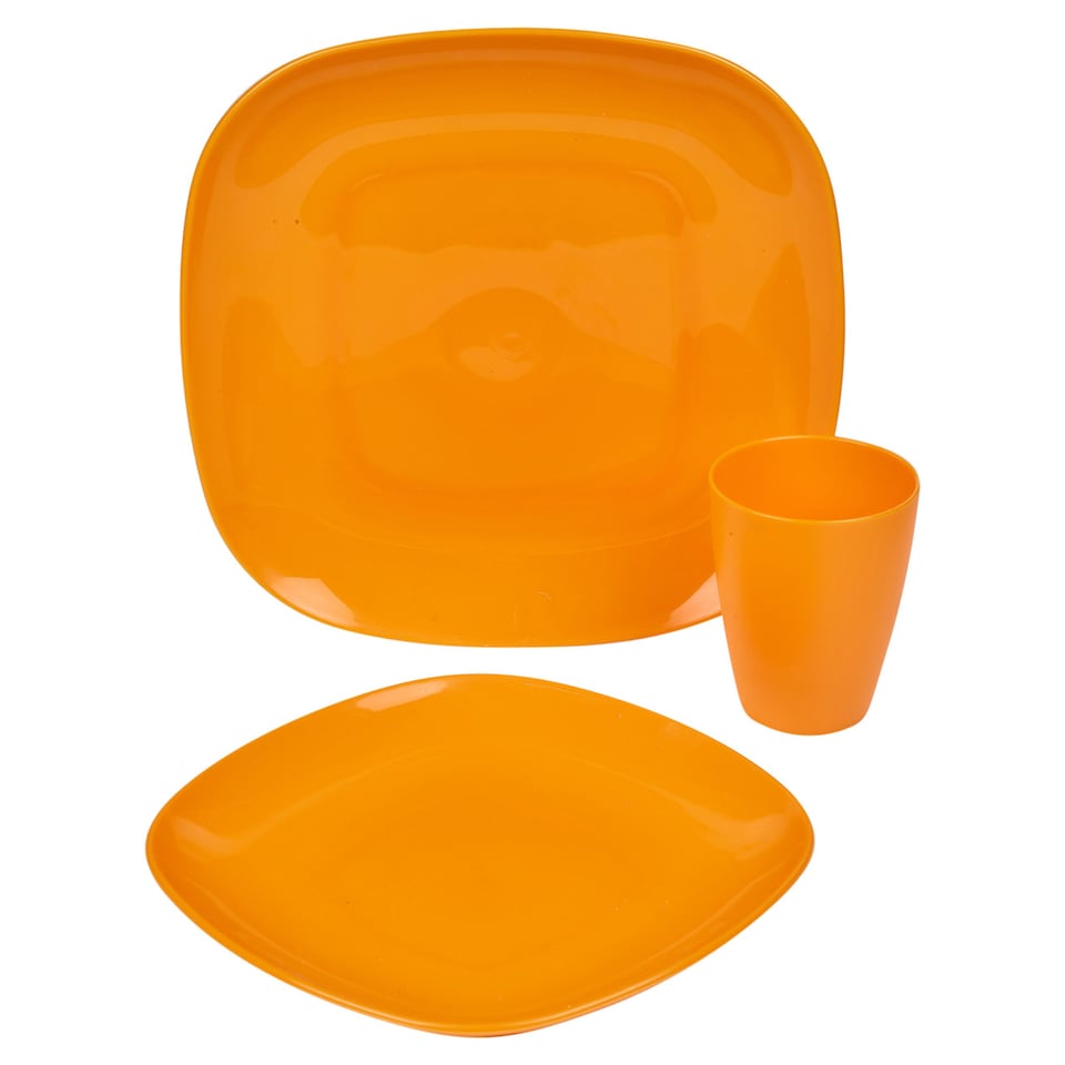 image 1 of 18pc Plastic Dinner Set | Multi | 1
