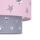 image 6 of Pair of Pink and Grey Star Two Tier Light Shades | Grey | Pink | Large | 2