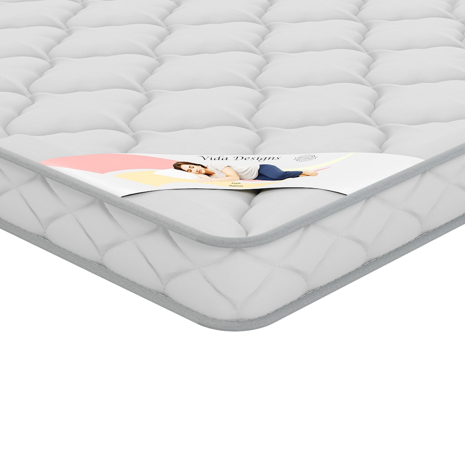 image 1 of Vida Designs Kids Bunk Bed Double Soft Foam Mattress - H 10 x W 135 x D 190 cm