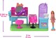 image 4 of Barbie Mini Barbie Land DreamHouse & 3 Playsets with 4 1.5-Inch Dolls, Doll House Furniture & Accessories, Includes Pet Boutique, Hair Salon, & SuperMarket, JGL31
