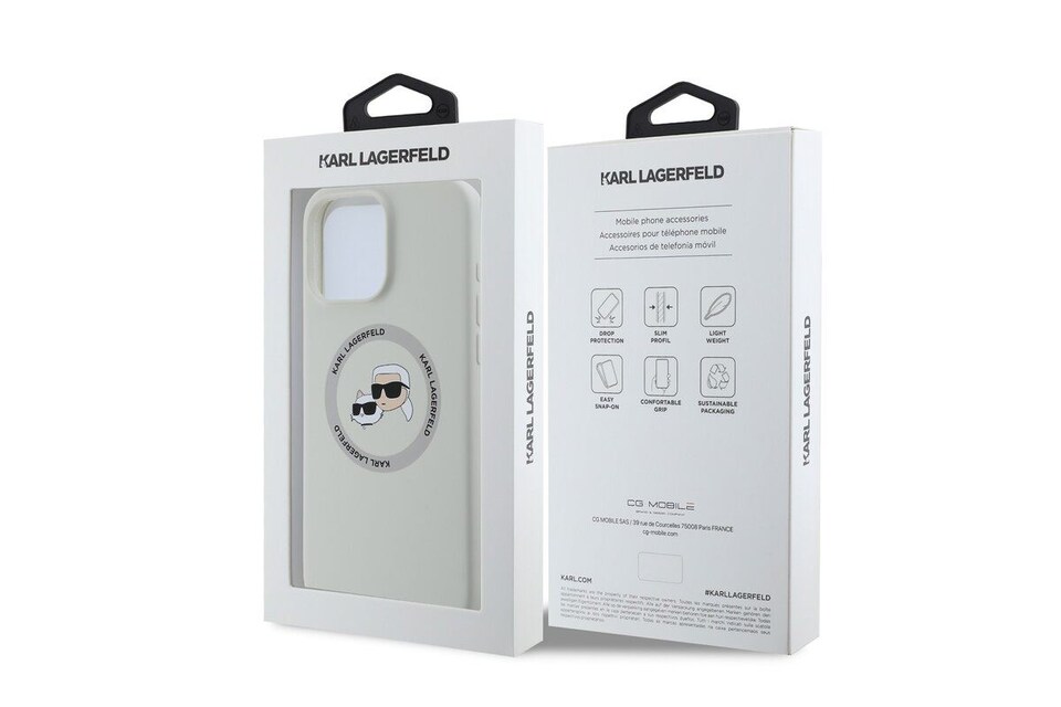 Custodia Rigida IPhone 14 Plus Karl Lagerfeld Collezione Choupette – Silicone Bianco Con Anello Magnetico (6,7 Pollici) - 3