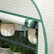 image 9 of Outsunny 80 x 49 x 160cm Mini Greenhouse Portable Green House with Shelf White