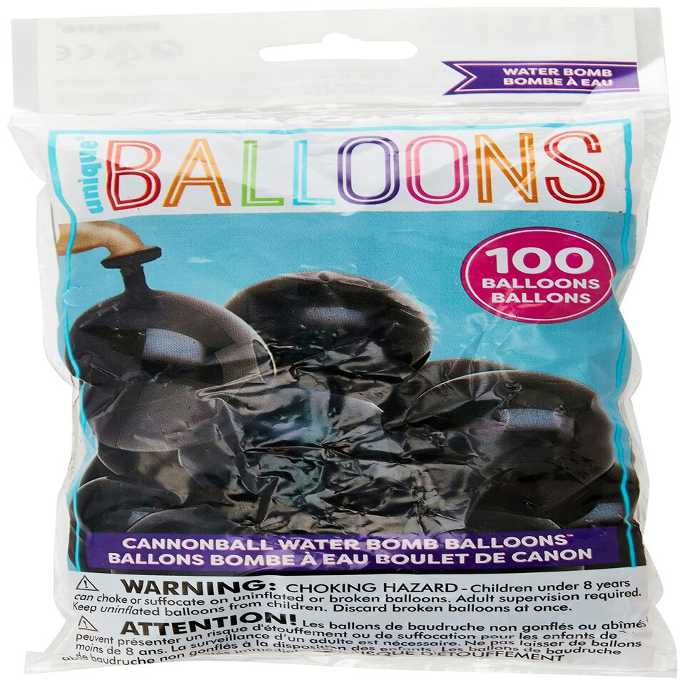 100 CANNON WATERBOMB BALLOONS - UNIQUE
