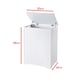 image 8 of Chester Large White Wooden Laundry Bin, Bathroom Storage Chest, Cabinet, Hamper